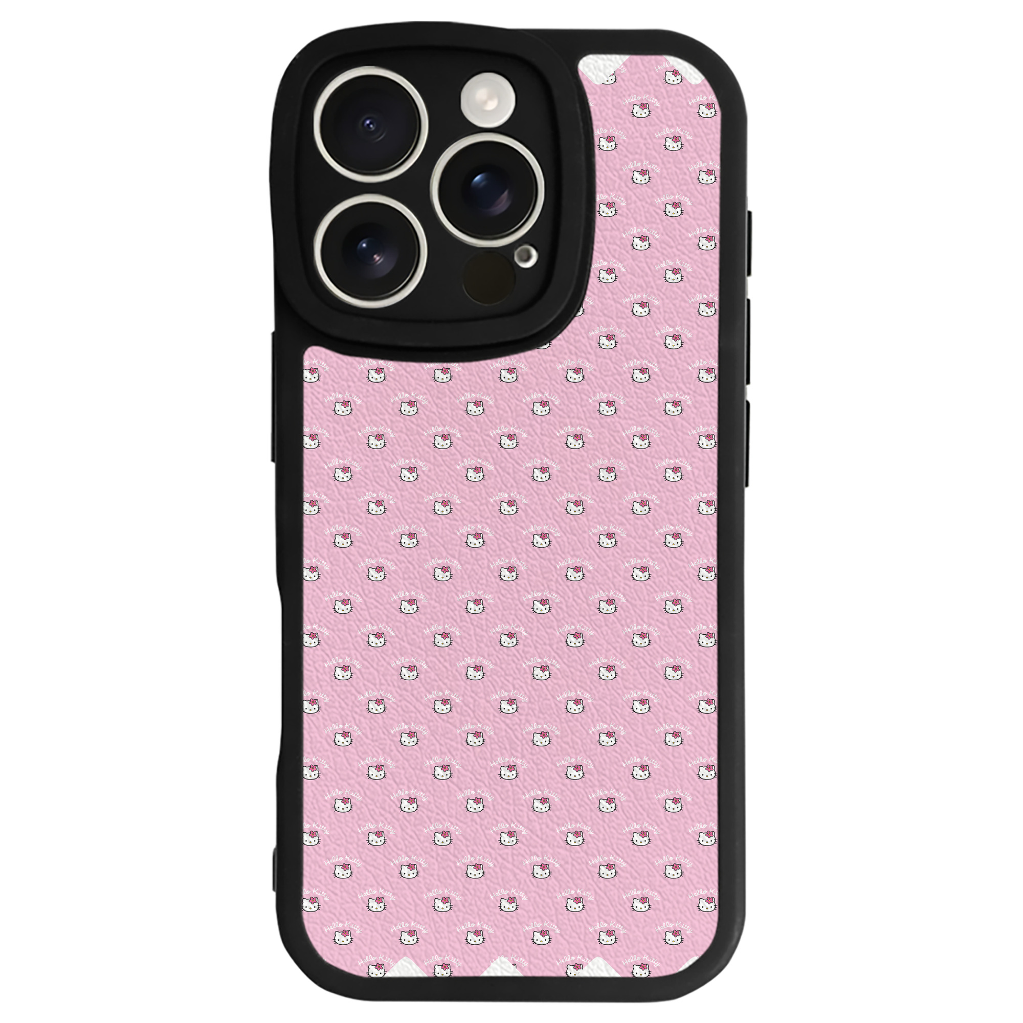 （画像用） Hello Kitty ハローキティ 【iPhone 16シリーズ対応】シリコンスマホケース（レザー調） 材質：シリコン